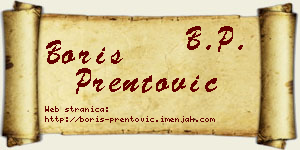 Boris Prentović vizit kartica
